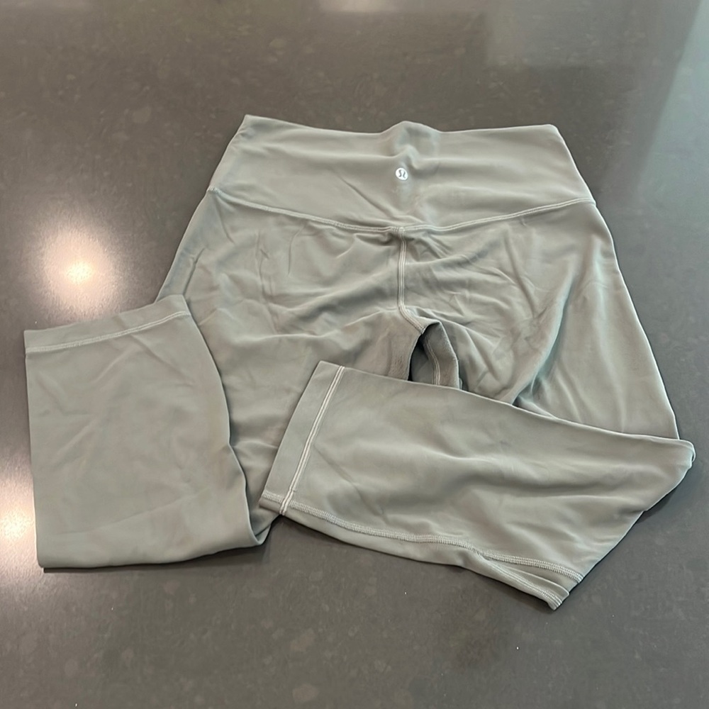 Lululemon Align cropped leggings. Size 10. Sage green